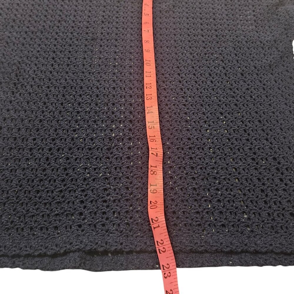 Aerie Open Knit Navy Blue Sweater Medium - Picture 4 of 6